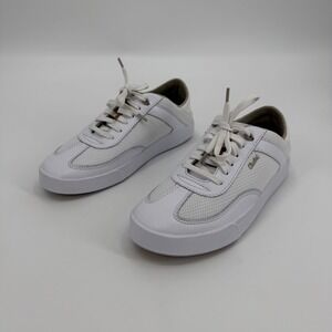 OluKai Kilea‎ Women 6.5 White Leather Textile Low Top Sneakers 20494-4R4R